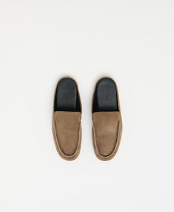 Moccasin Mule in Anise Suede
