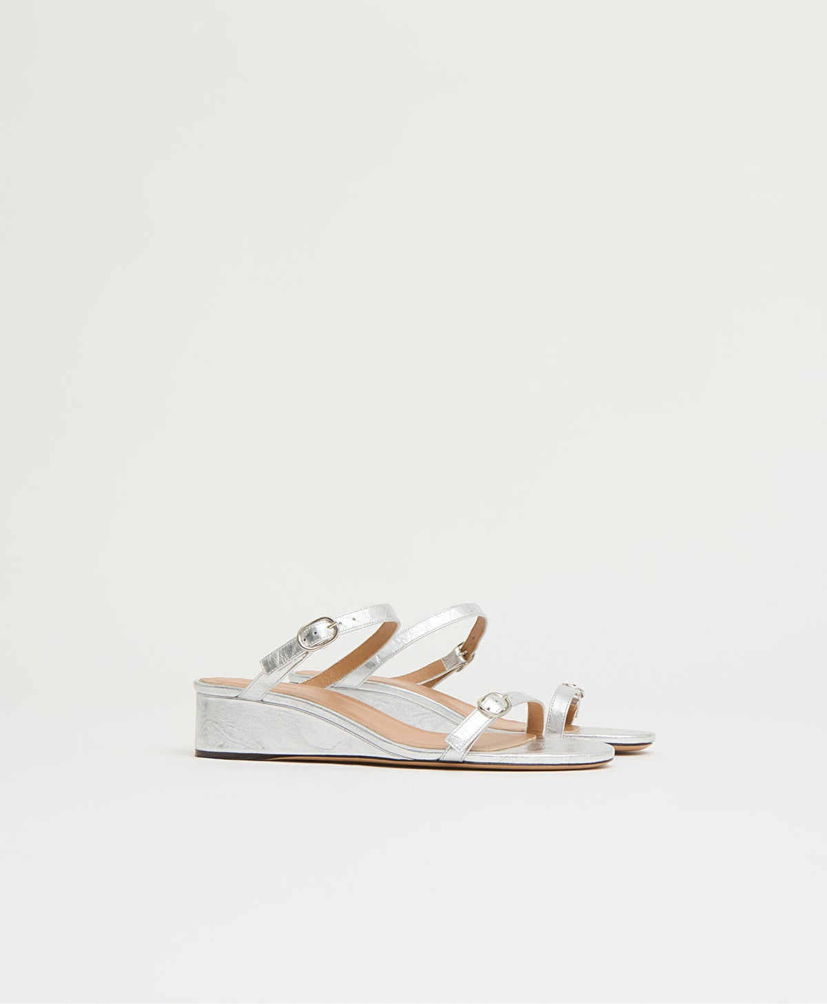 Zeppa Sandal - Crinkled Silver