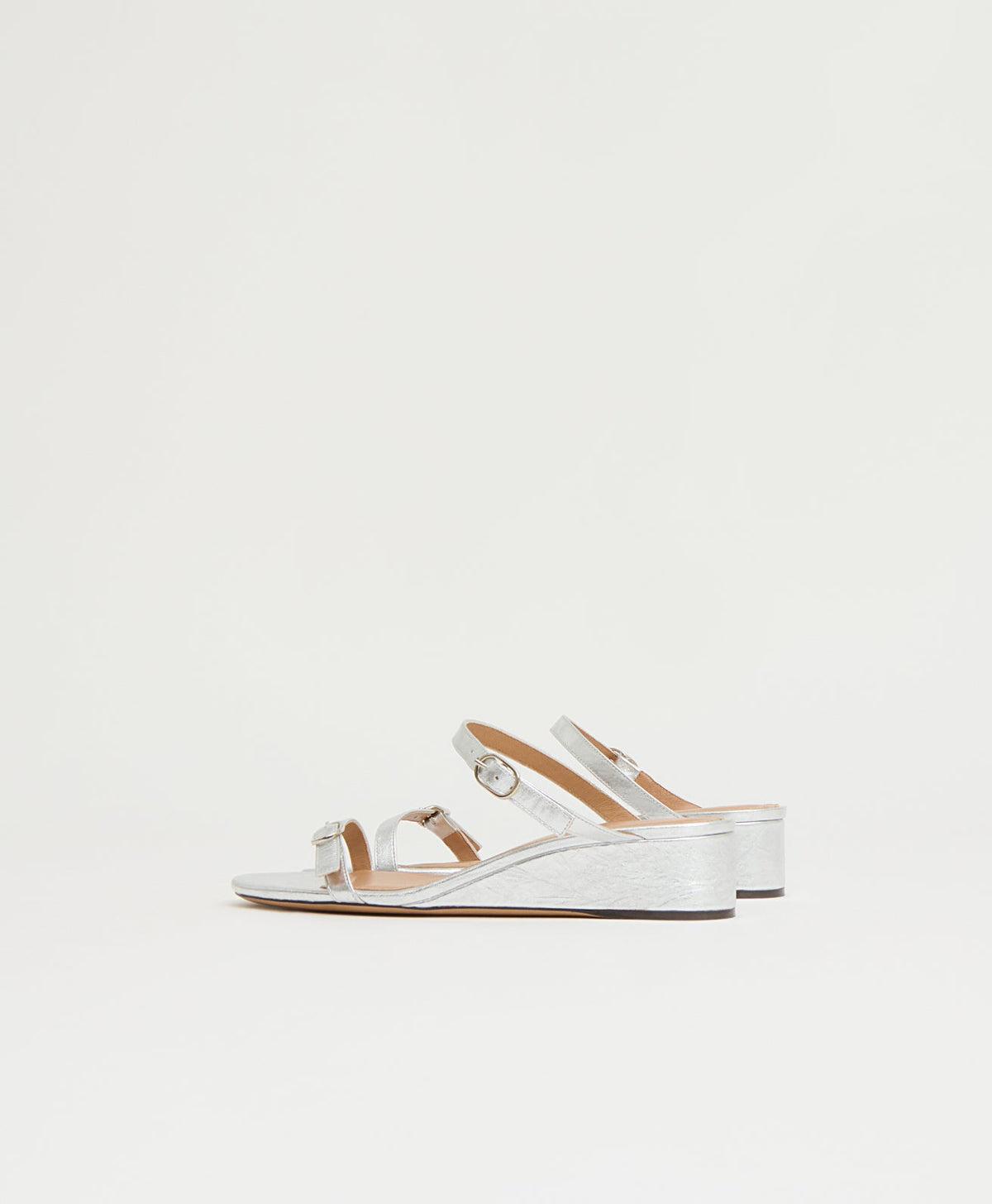 Zeppa Sandal - Crinkled Silver