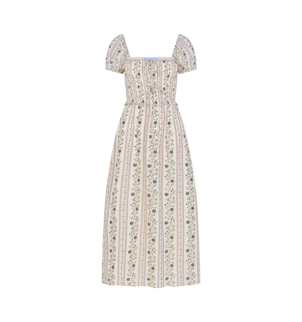 The Aster Nap Dress in Kelmscott Ribbon Stripe