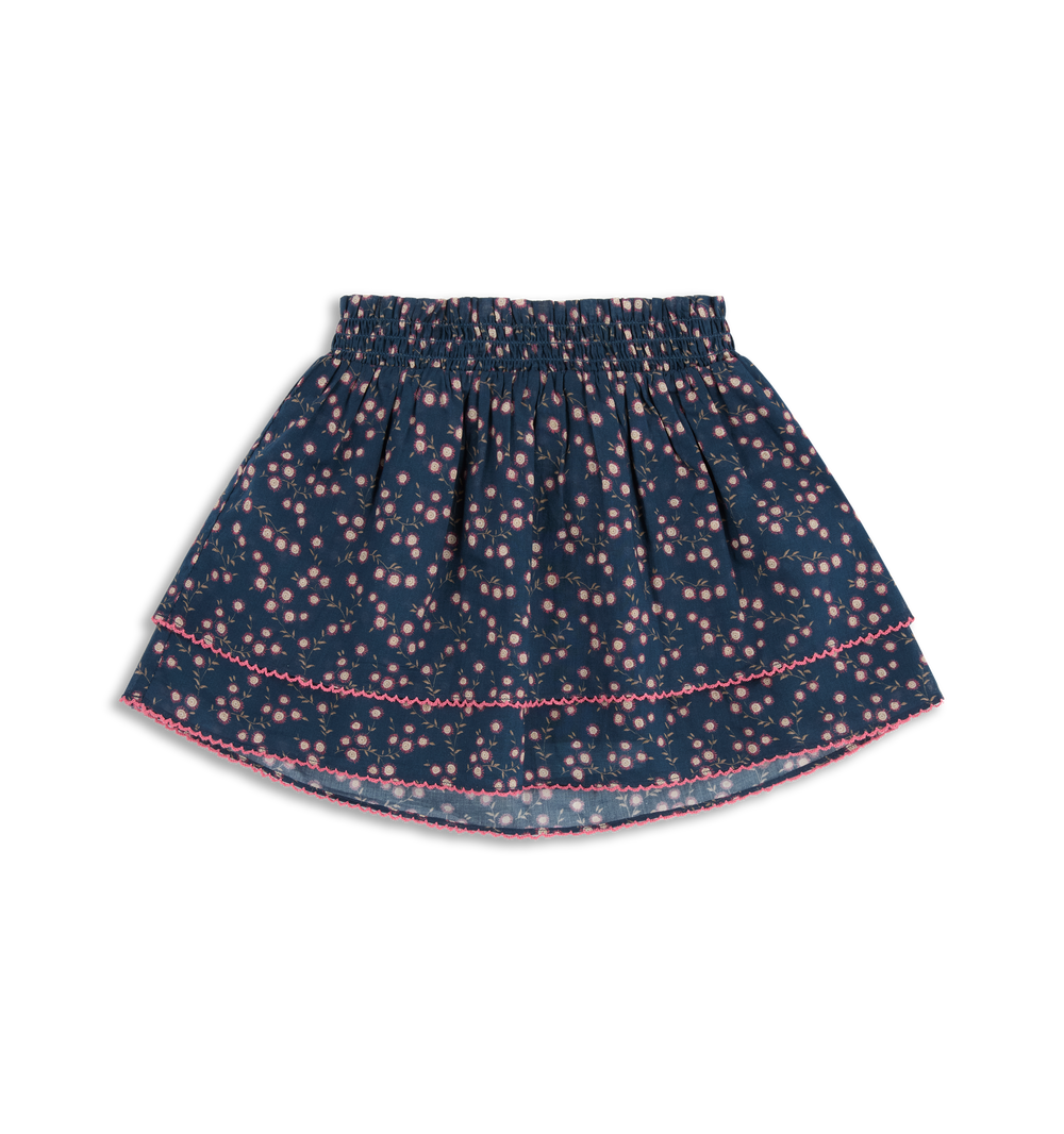 The Tiny Annabella Skirt in Daisy Ditsy Toss Navy