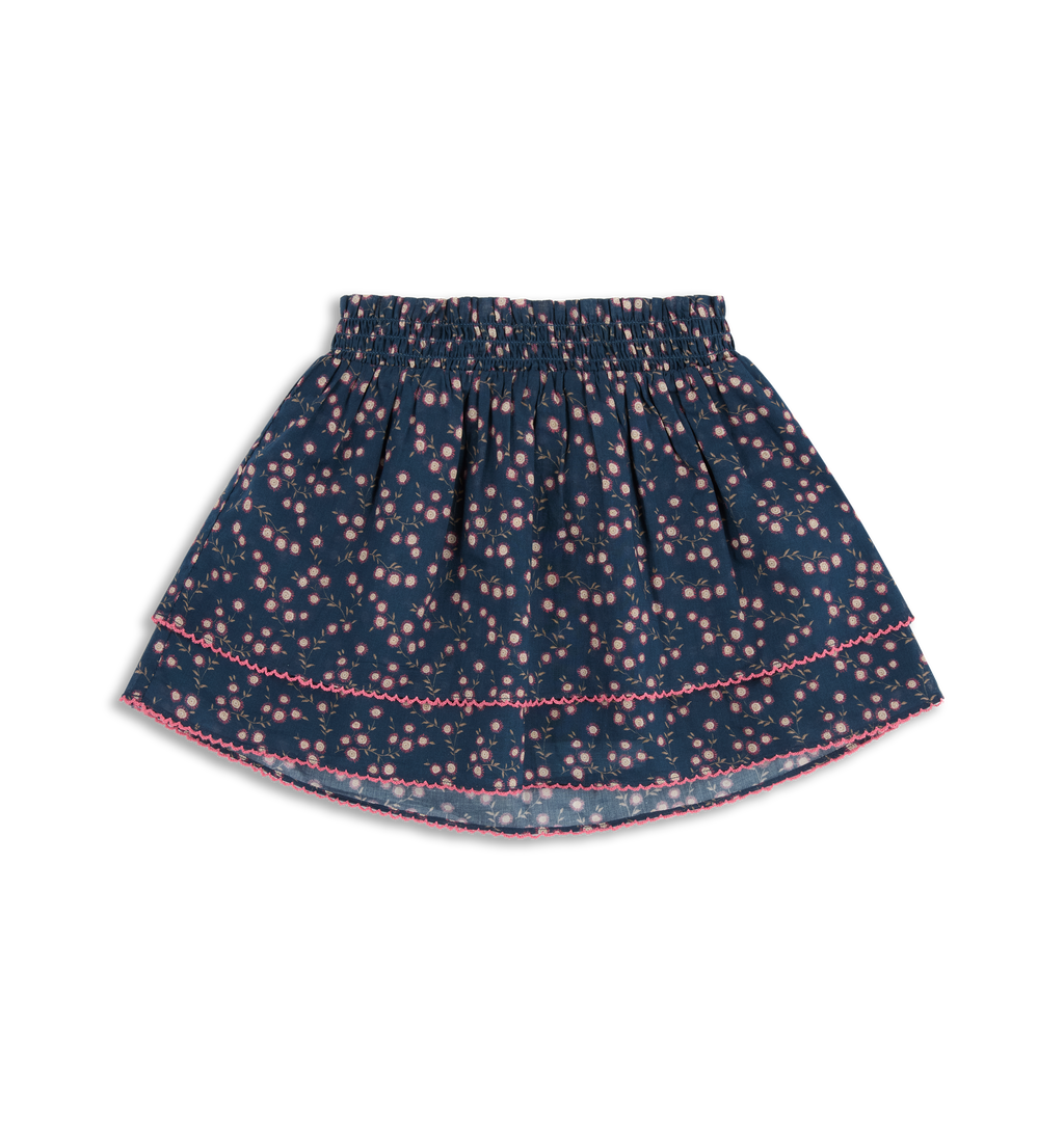 The Tiny Annabella Skirt in Daisy Ditsy Toss Navy