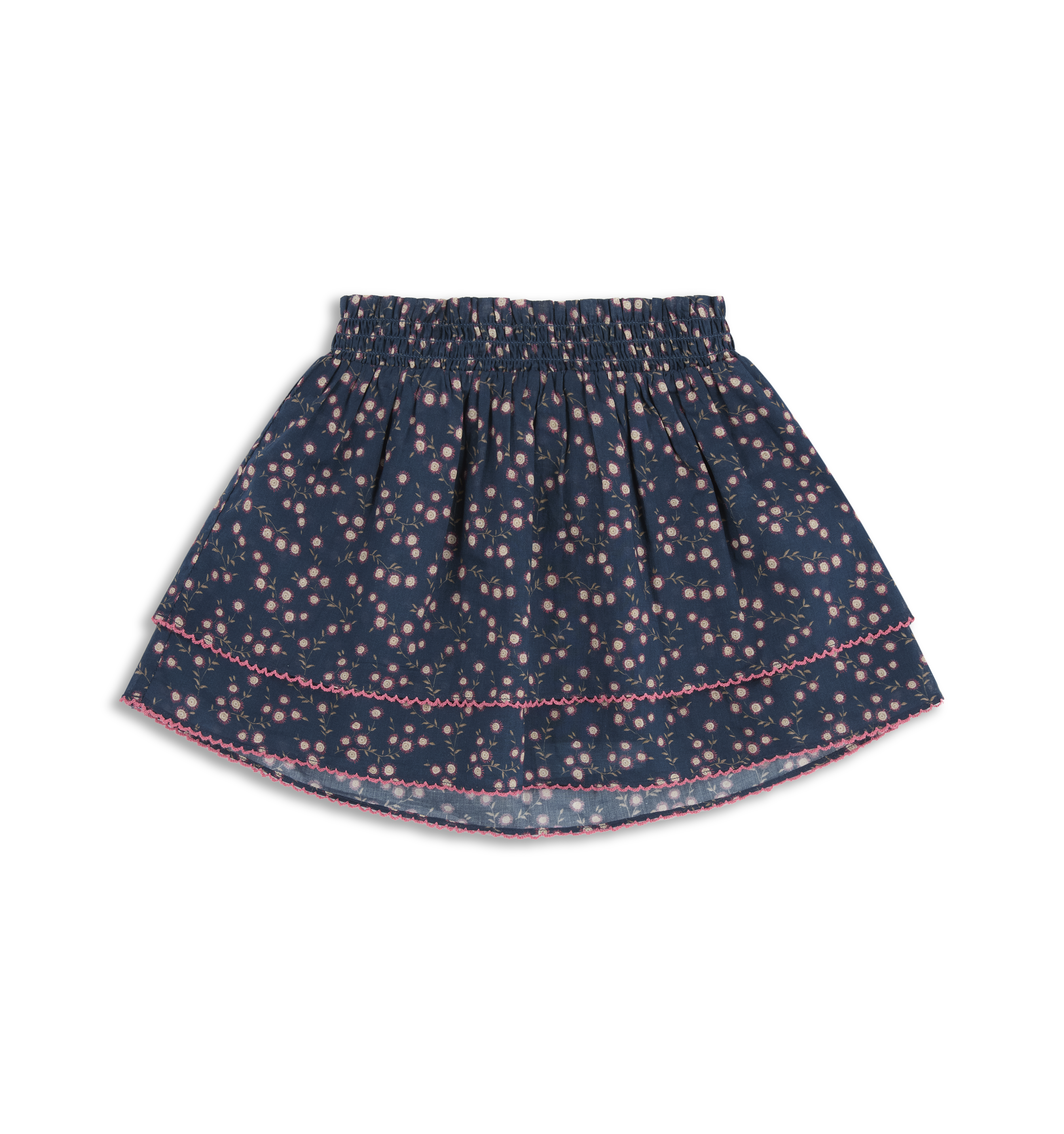The Tiny Annabella Skirt in Daisy Ditsy Toss Navy