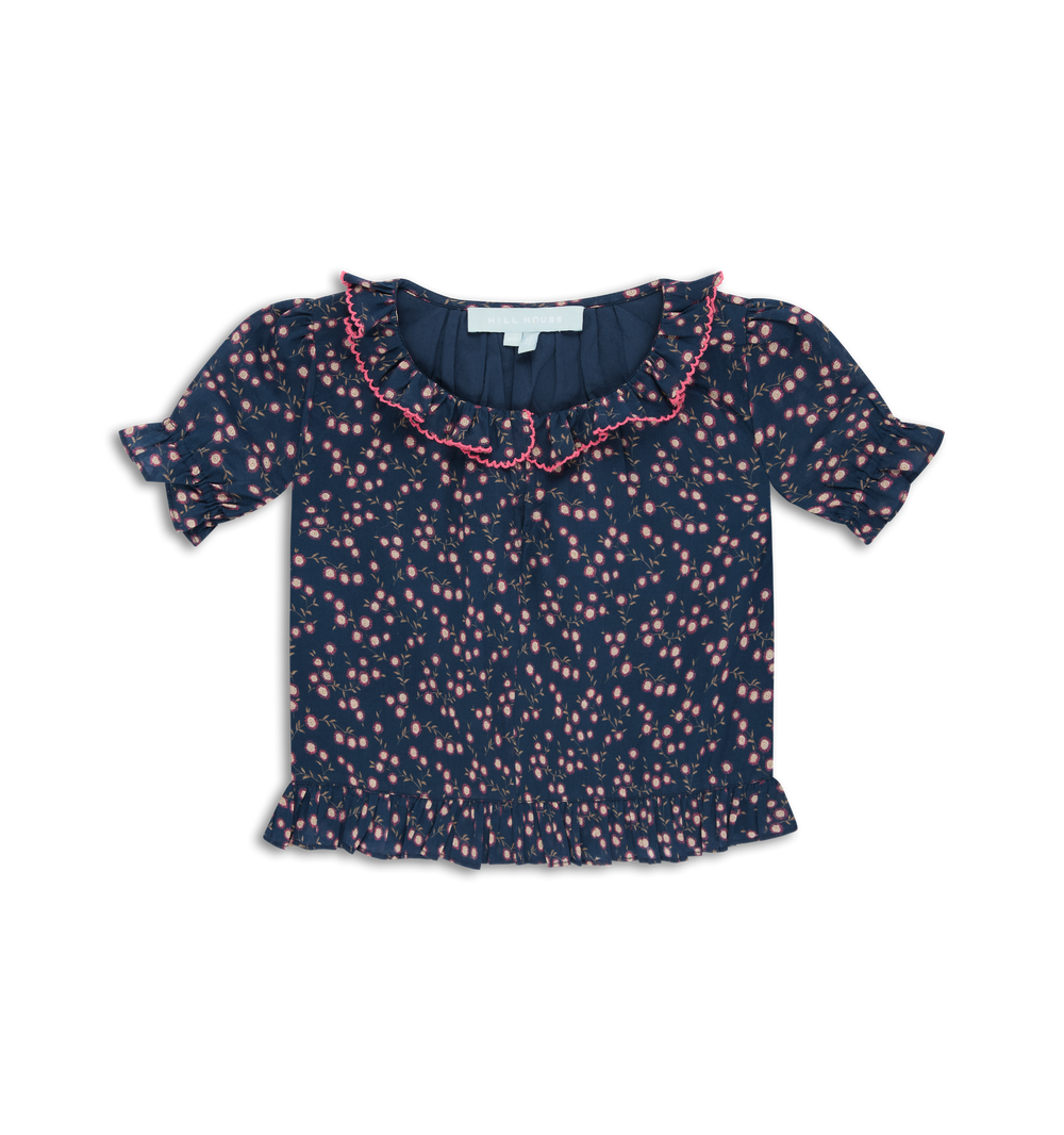 The Tiny Denver Top in Daisy Ditsy Toss Navy