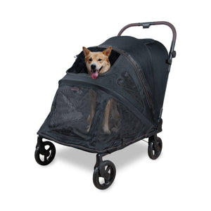 WonderFold PF Flat Fold Pet Stroller Large in Graphite Black