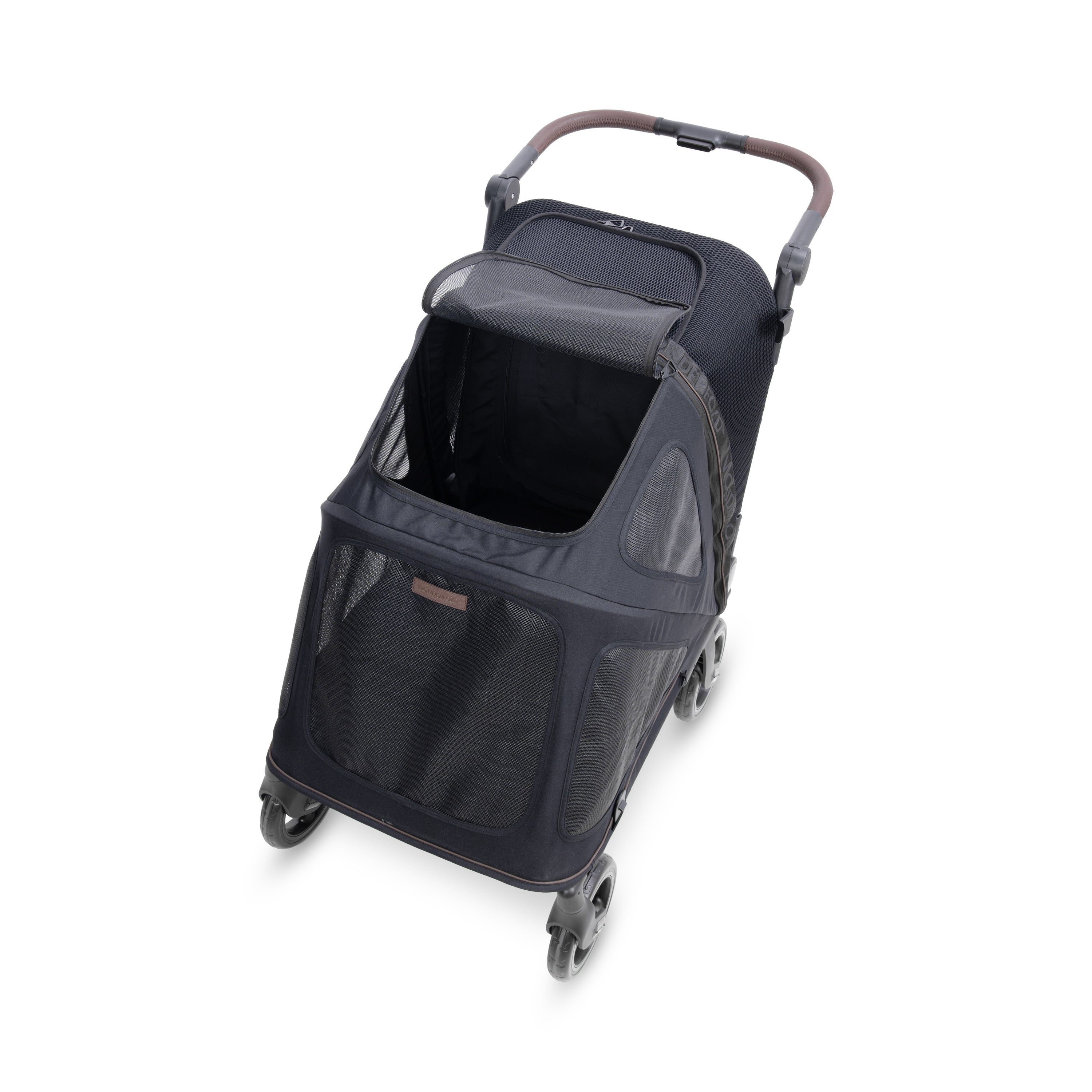 WonderFold PF Flat Fold Pet Stroller Medium Graphite Black