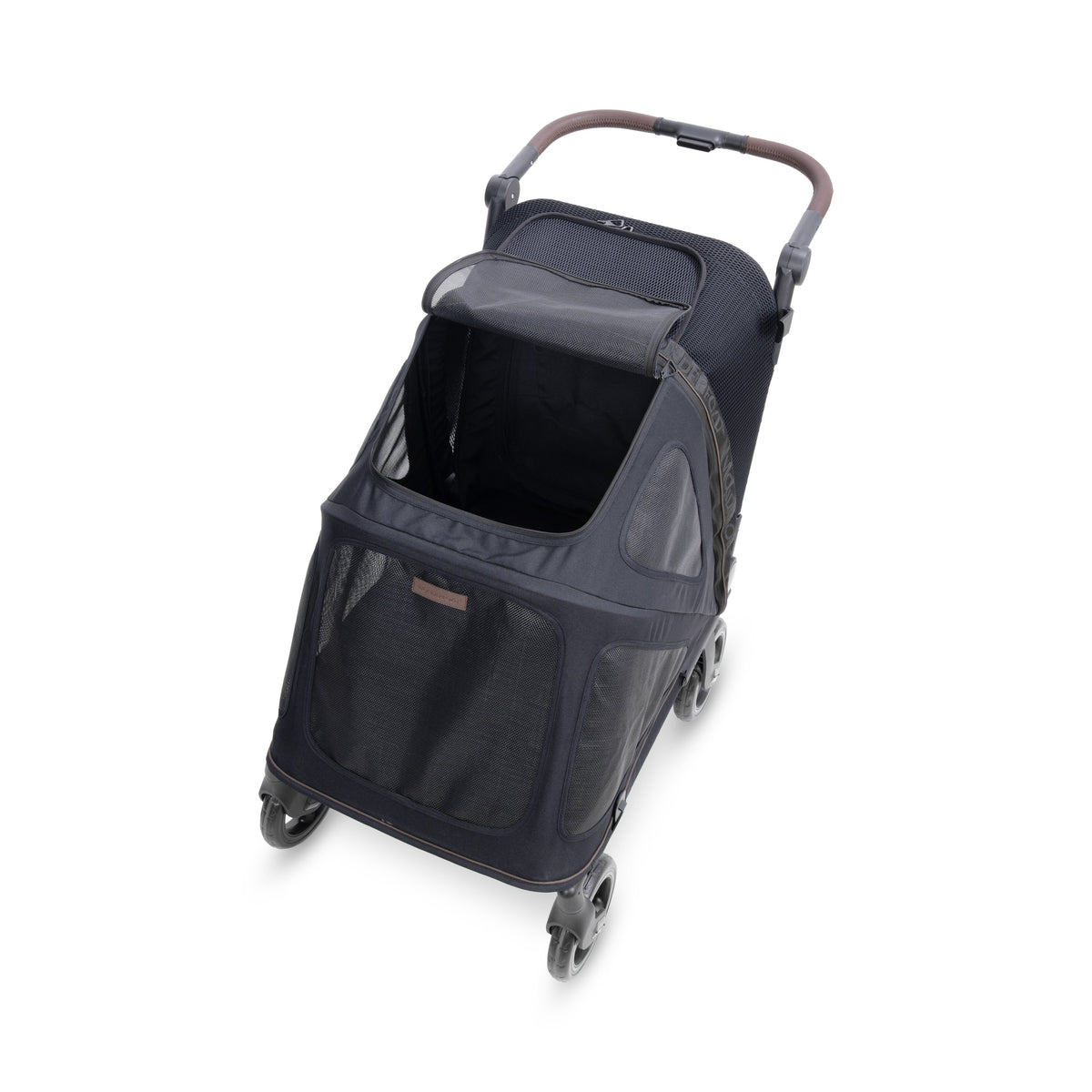 WonderFold PF Flat Fold Pet Stroller Medium Graphite Black