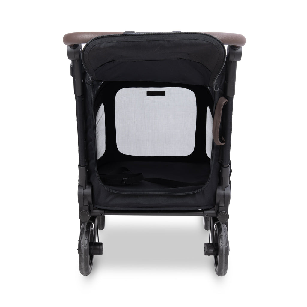 WonderFold PF Flat Fold Pet Stroller Medium Graphite Black