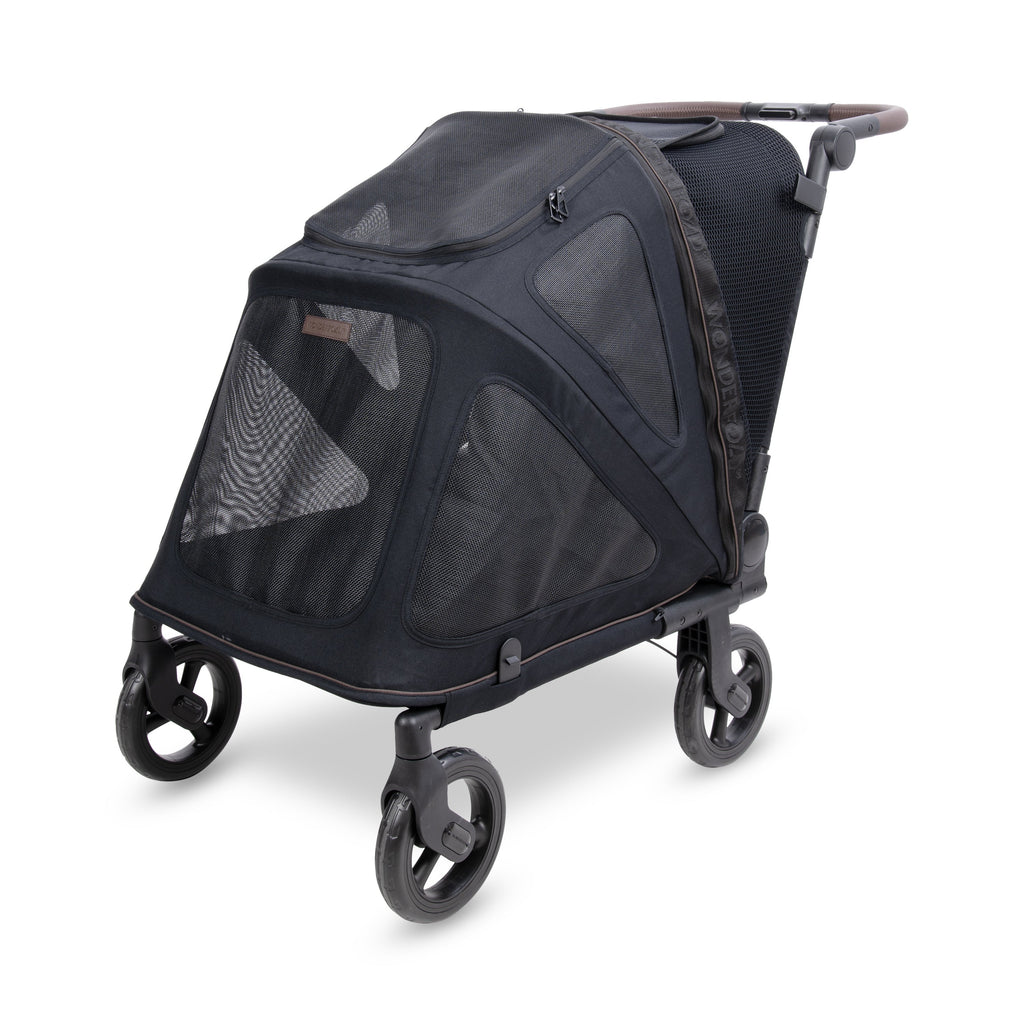 WonderFold PF Flat Fold Pet Stroller Medium Graphite Black