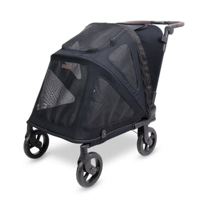 WonderFold PF Flat Fold Pet Stroller Medium Graphite Black