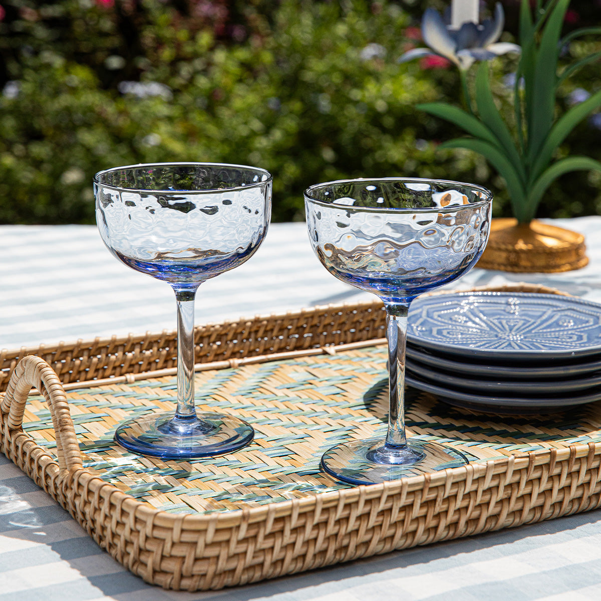 Puro Cocktail Coupe in Chambray, Set of 2