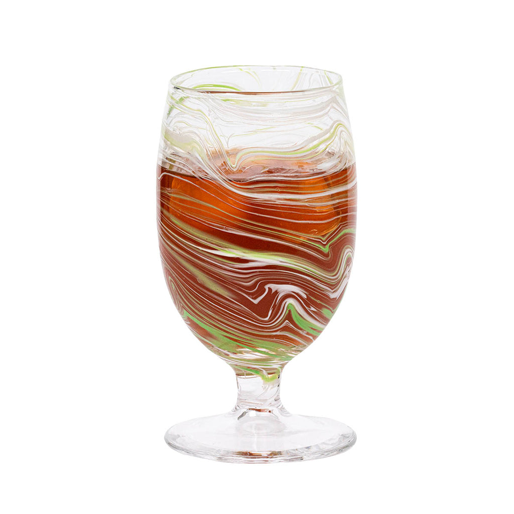 Puro Marbled Goblet in Green