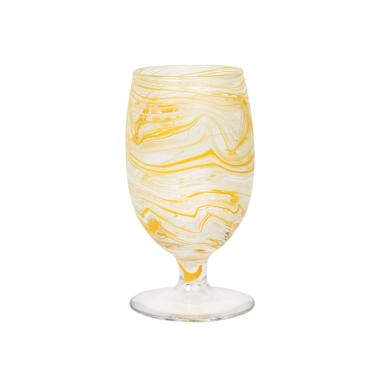 Puro Marbled Goblet in Yellow