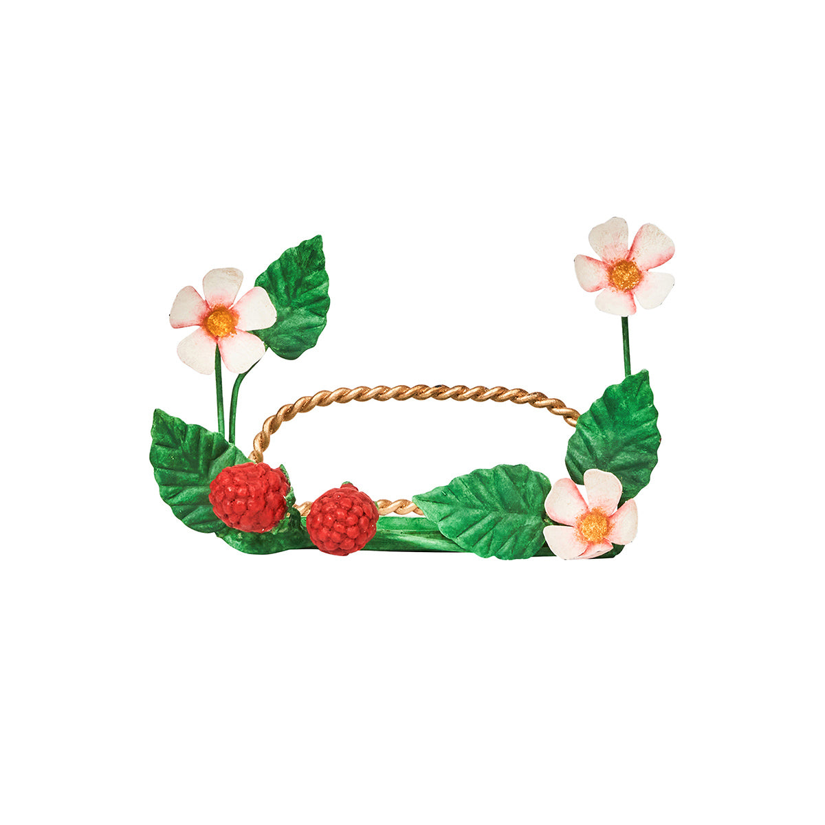 Meadow Walk Raspberries Place Card Holder, Set of 4 in Multi