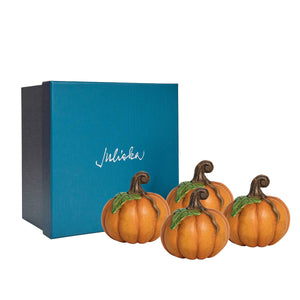 Forest Walk Pumpkin Place Card Holder in Multi, Set of 4