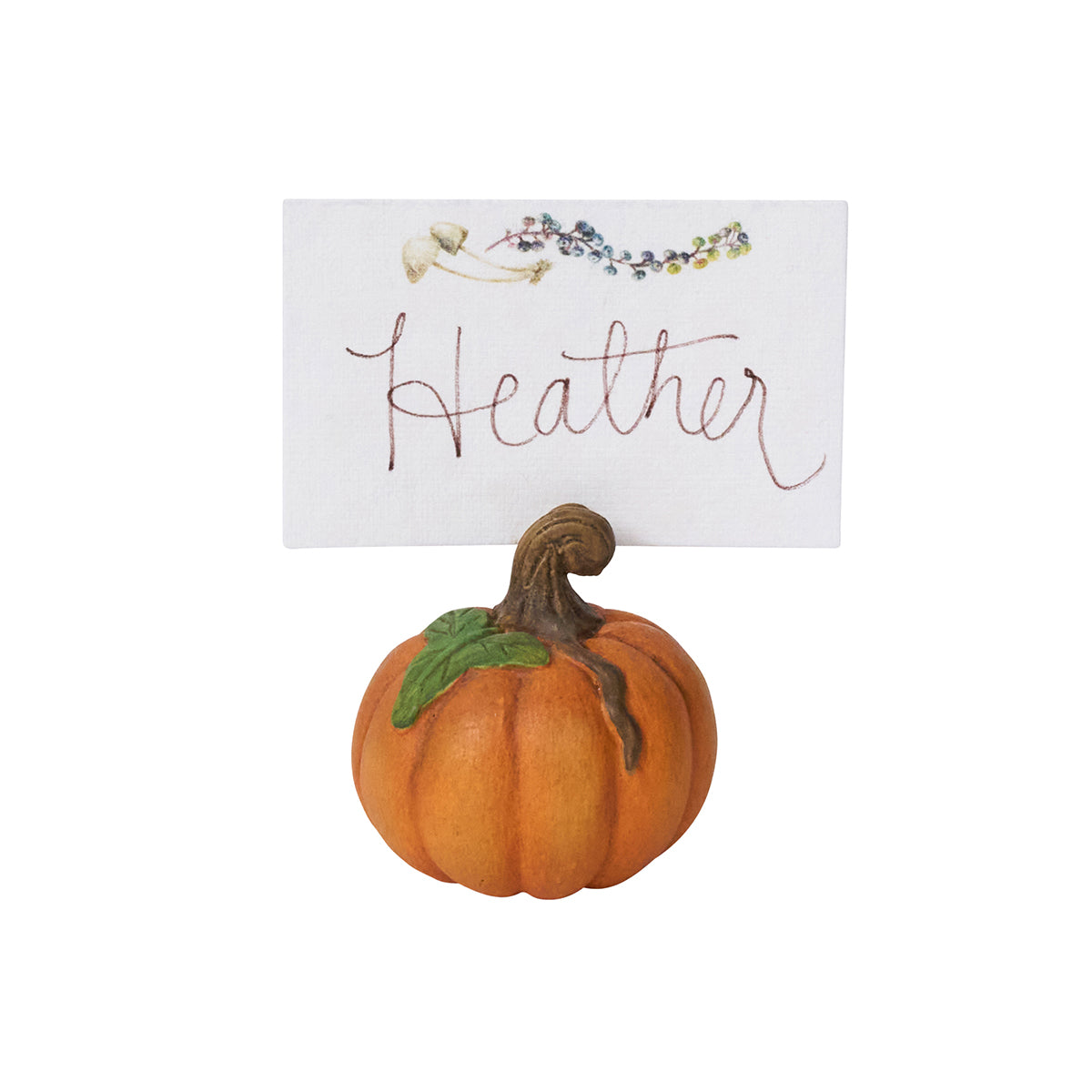 Forest Walk Pumpkin Place Card Holder in Multi, Set of 4