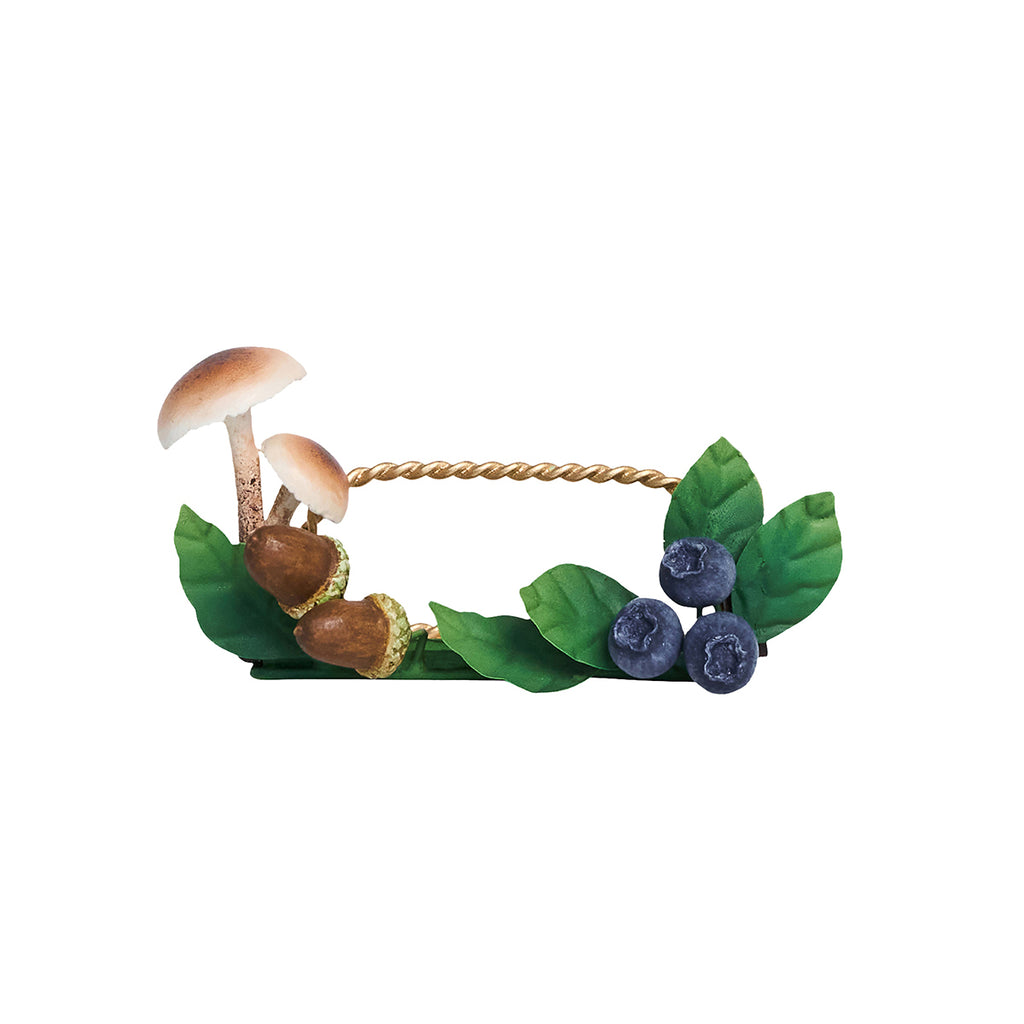 Forest Walk Mushroom & Acorn Place Card Holder in Multi, Set of 4
