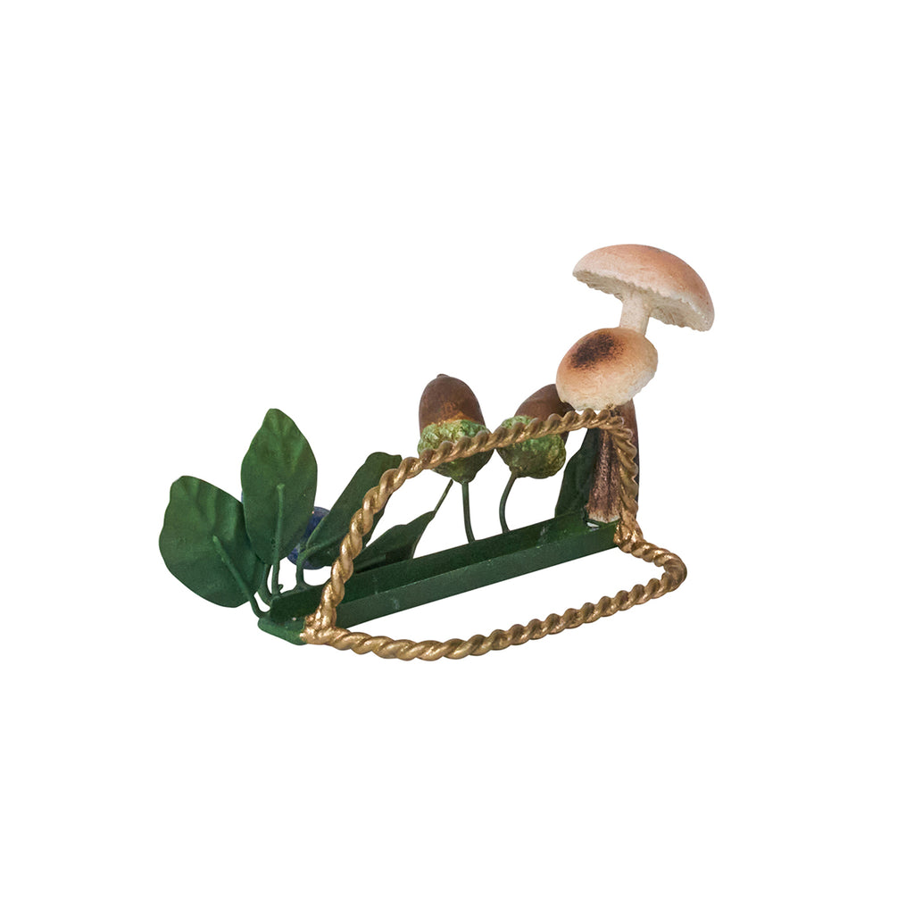 Forest Walk Mushroom & Acorn Place Card Holder in Multi, Set of 4