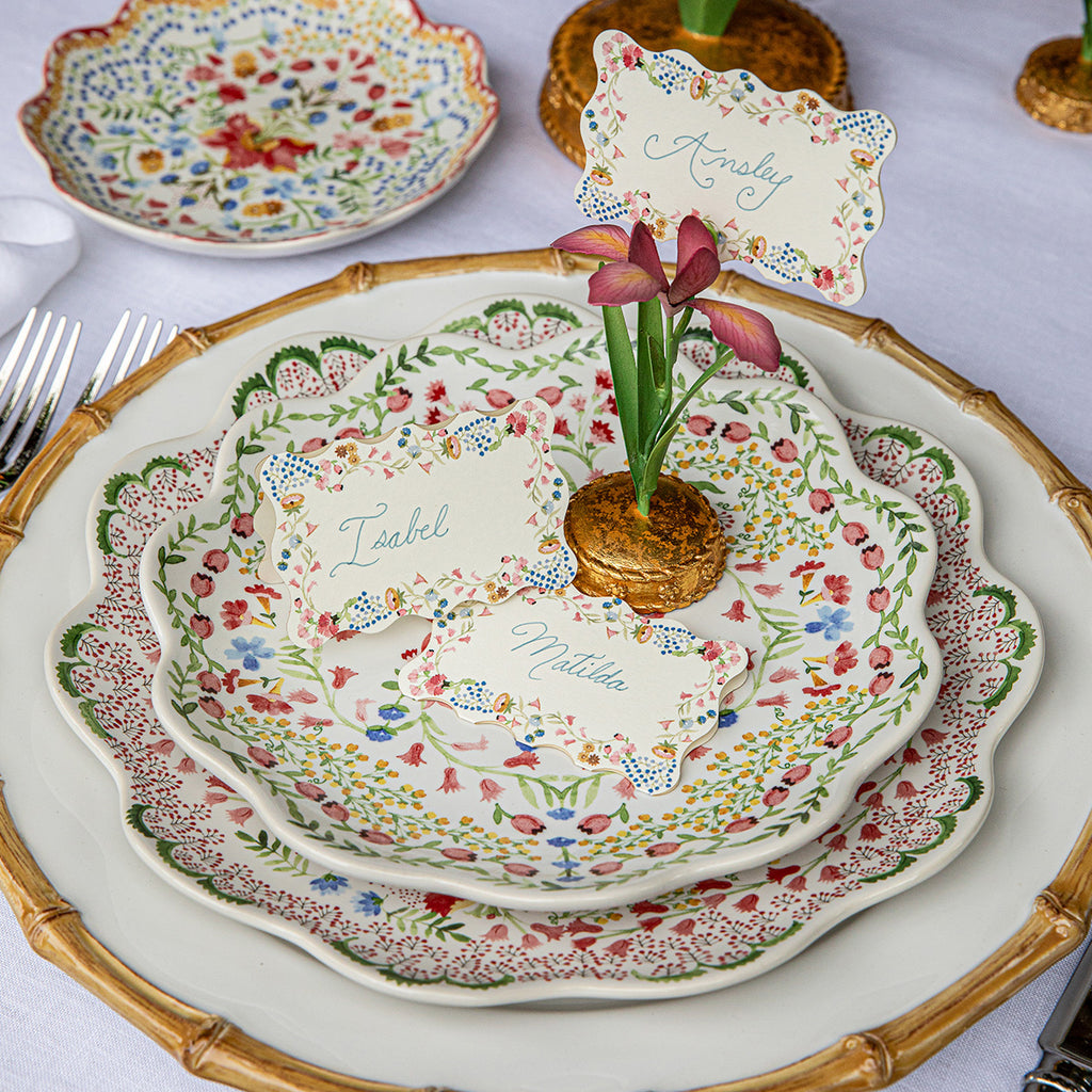 Meadow Walk Iris Place Card Holder in Pink