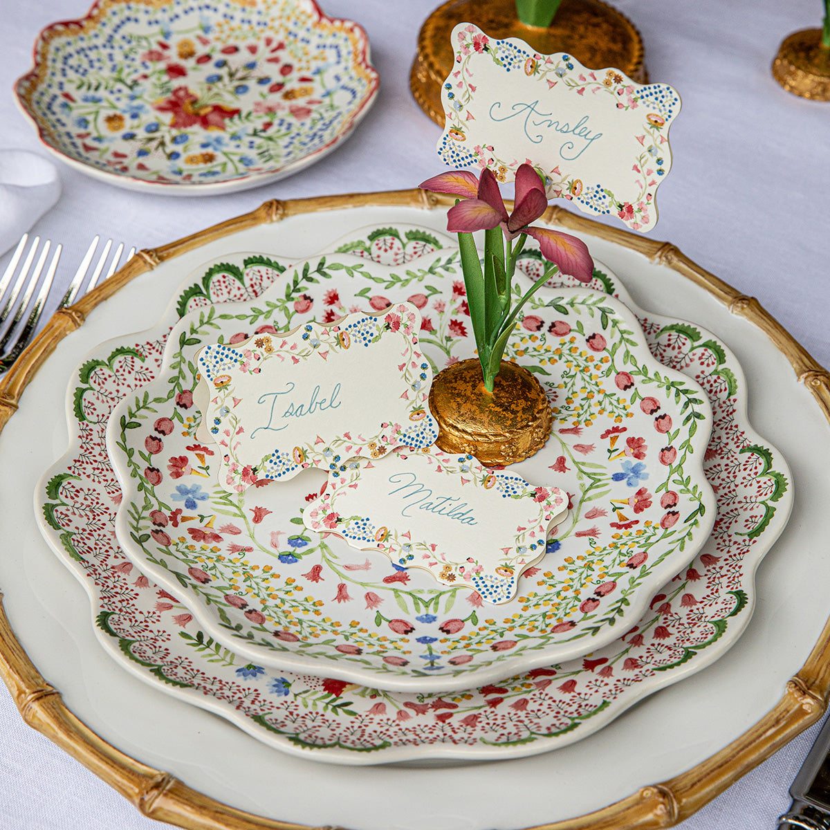 Meadow Walk Iris Place Card Holder in Pink