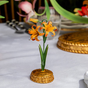 Meadow Walk Tiger Lily Place Card Holder in Orange