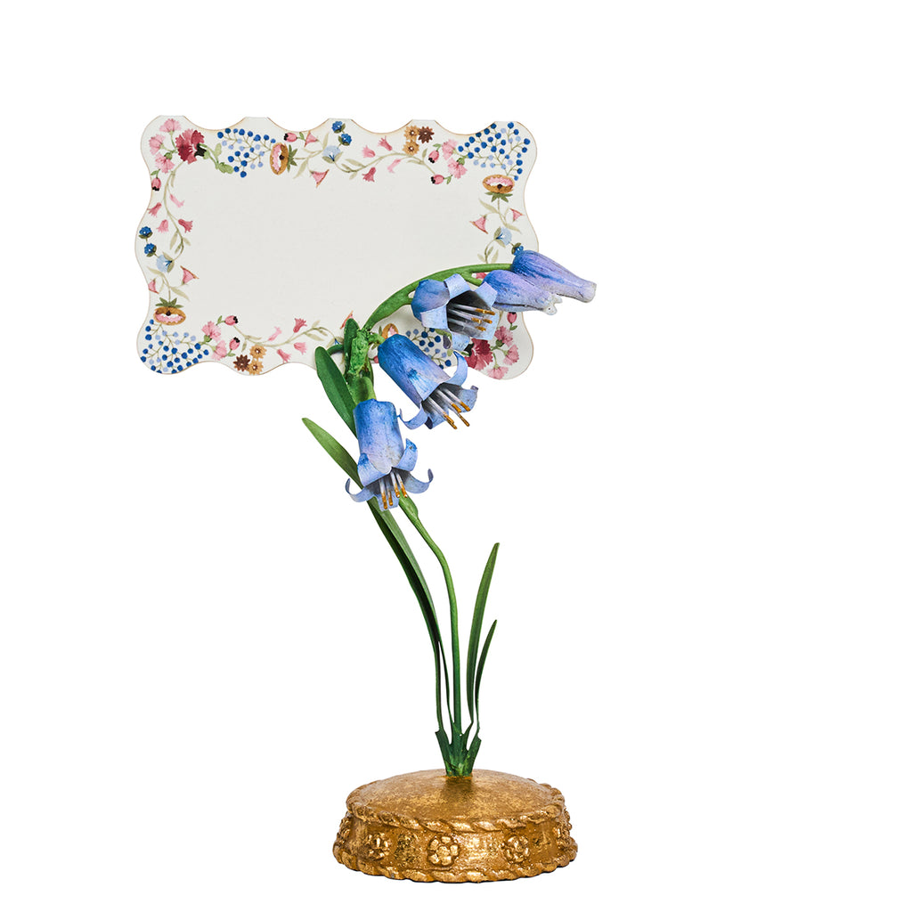 Meadow Walk Bluebell Place Card Holder in Chambray