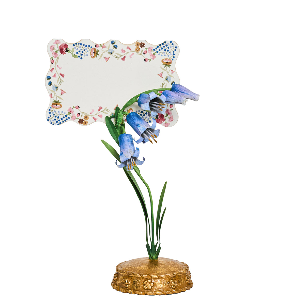 Meadow Walk Bluebell Place Card Holder in Chambray