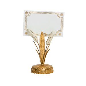 Forest Walk Wheat Place Card Holder in Gold