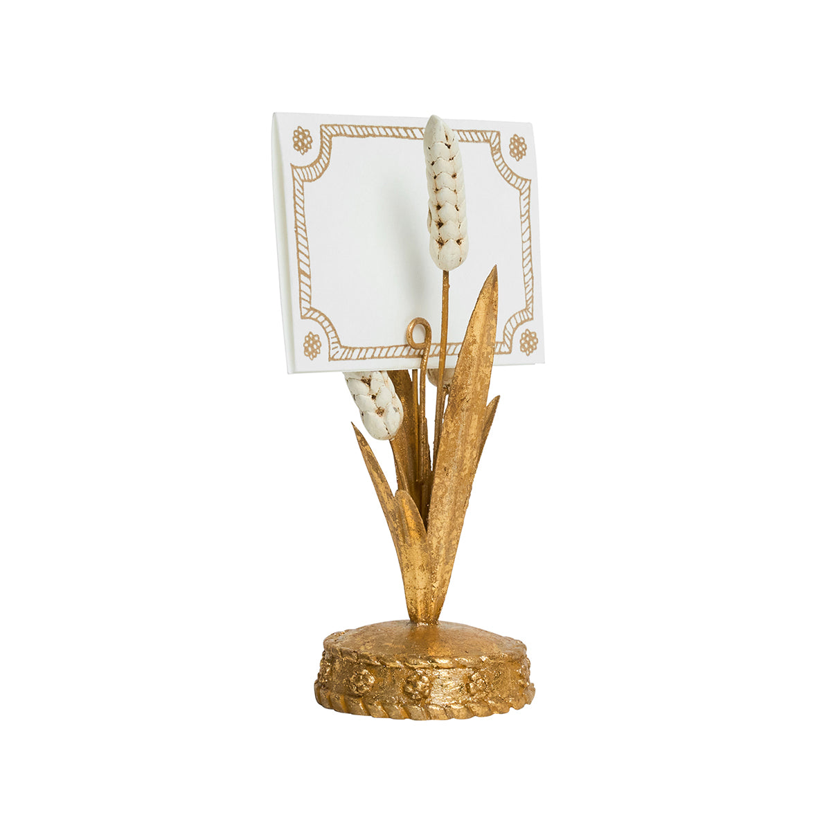 Forest Walk Wheat Place Card Holder in Gold
