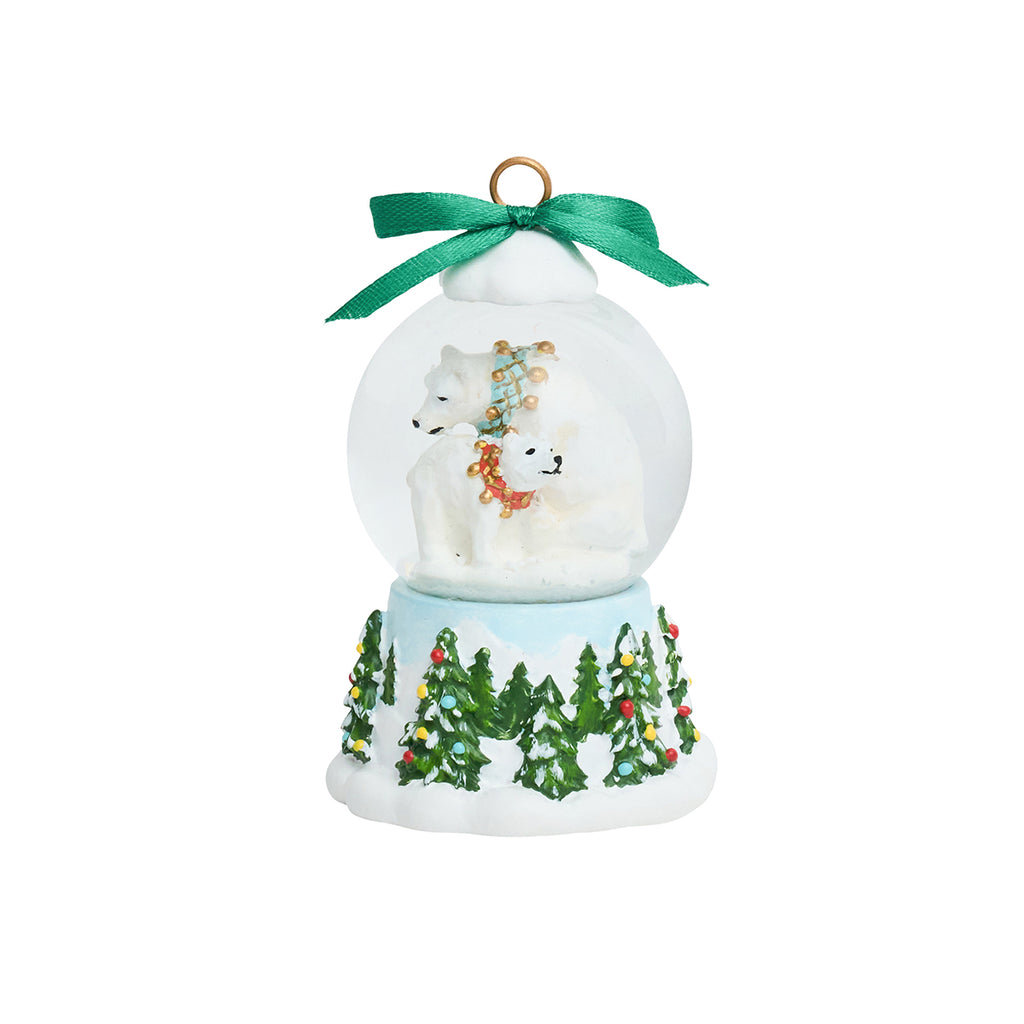 Berry & Thread North Pole Polar Bear Snow Globe Place Card Holder