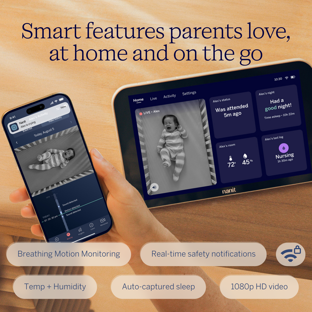 Nanit Smart Baby Monitor System with Floor Stand