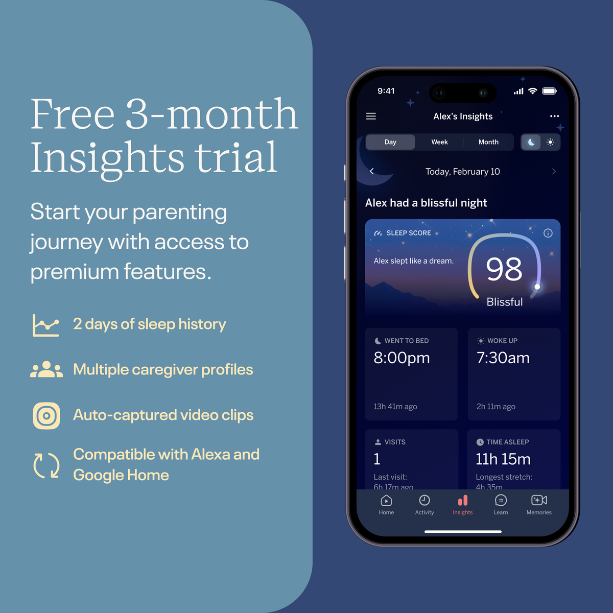 Nanit Smart Baby Monitor System with Floor Stand