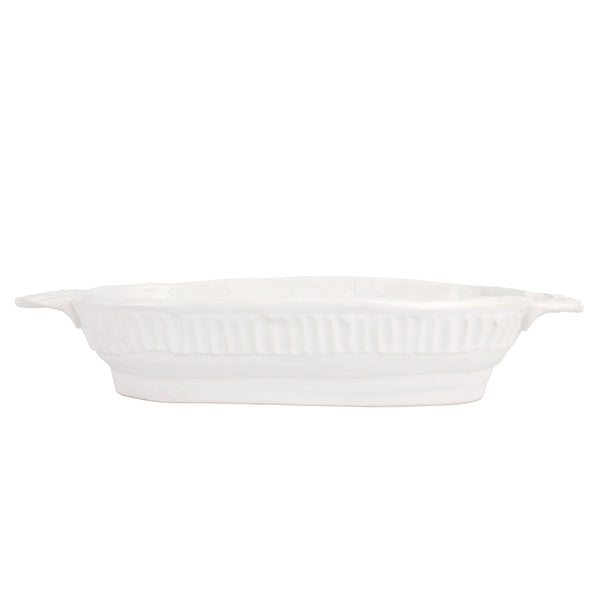 Pietra Serena Handled Oval Bowl