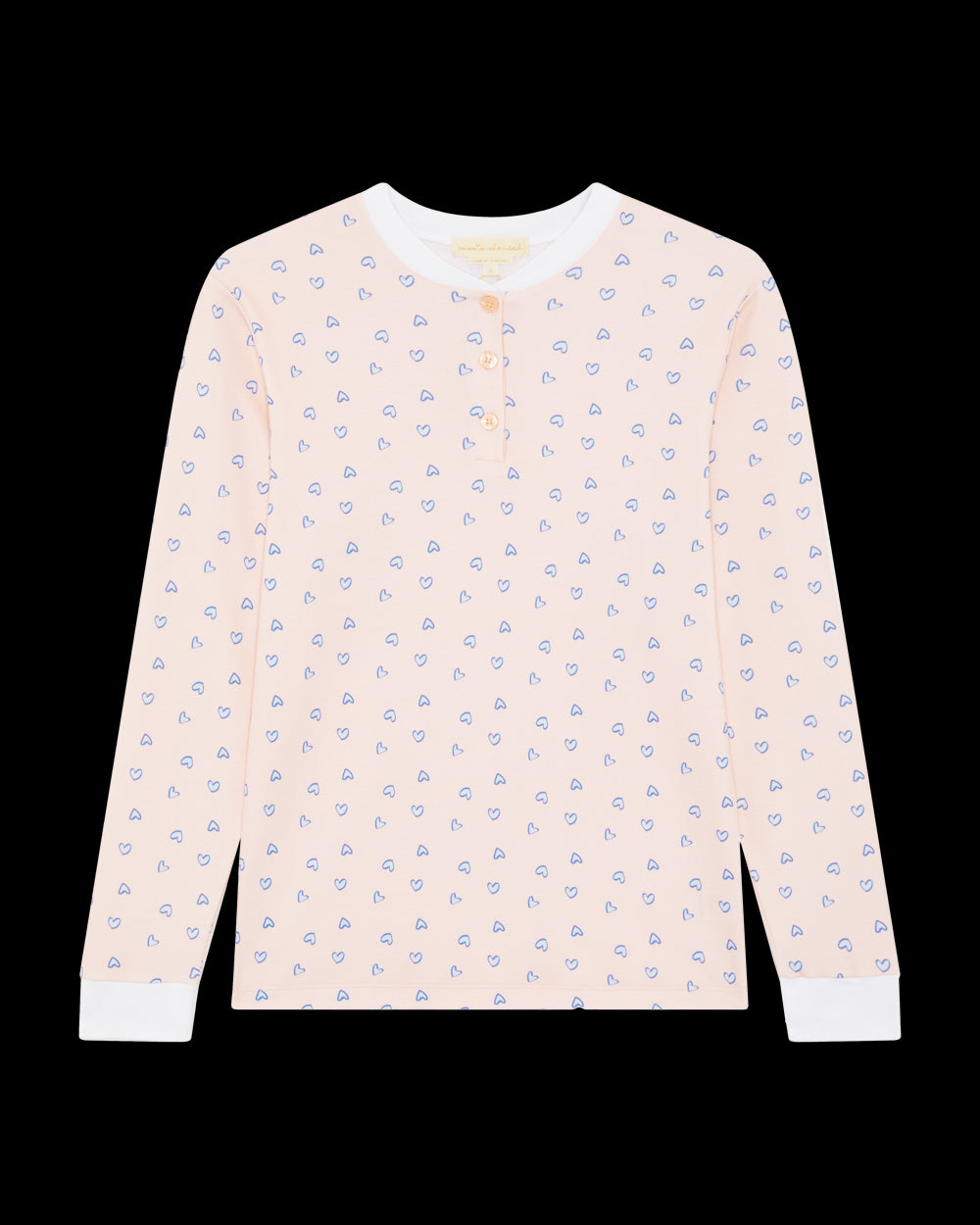 Women's Love Heart Pajamas in Pink