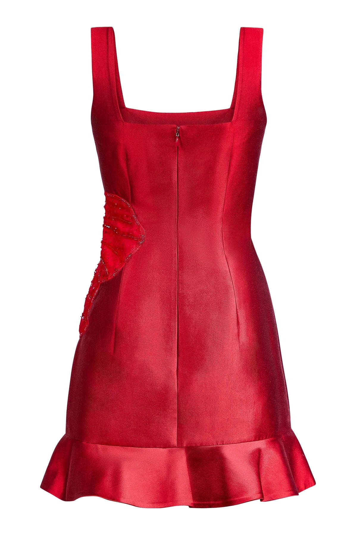 Pippa Hand Beaded Mini Dress With Flounce Hem