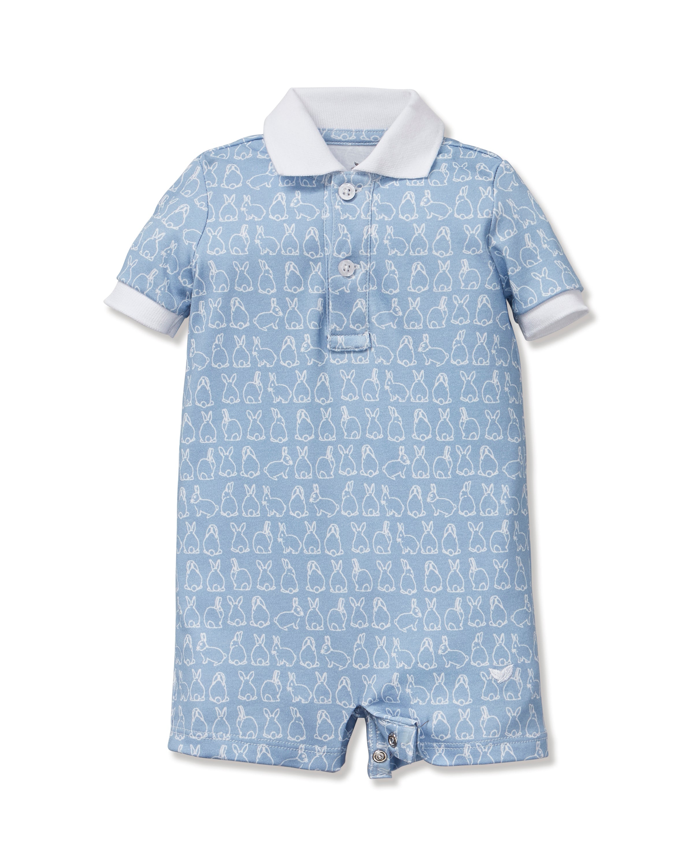 Baby's Pima Louis Play Romper in Hoppy Days Blue