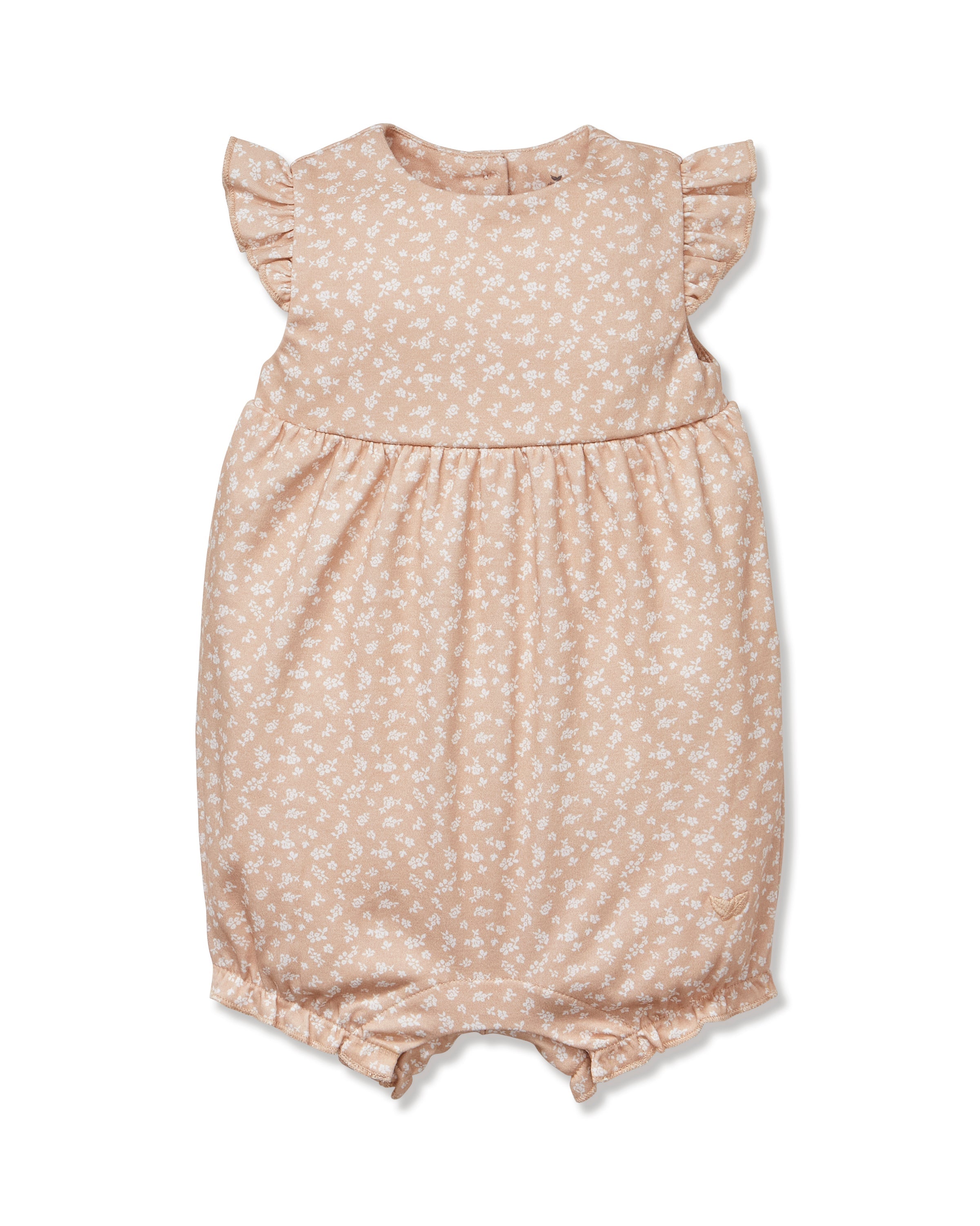 Baby’s Pima Isla Play Romper in Ditzy Waltz Camel
