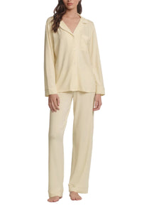 Gisele Long PJ Set in Buttercream/Ivory