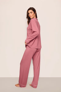Gisele Long PJ Set in Berry Blush & Ivory