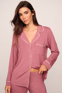 Gisele Long PJ Set in Berry Blush & Ivory