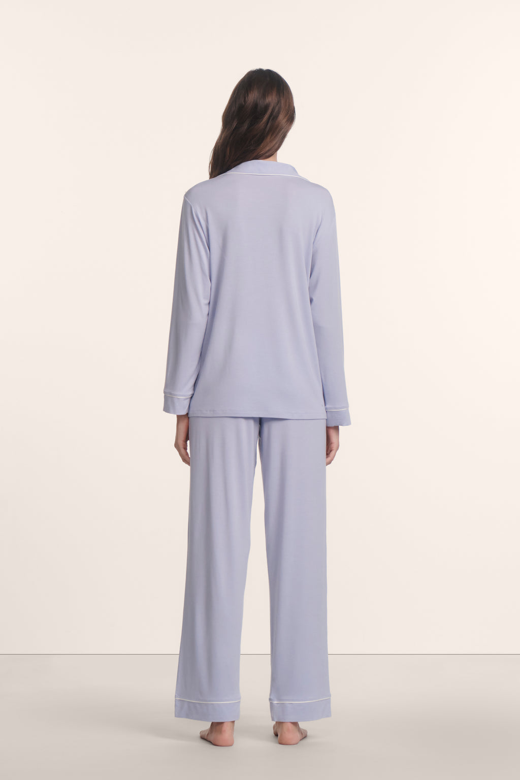 Gisele Long PJ Set in Lavender Dusk/Ivory