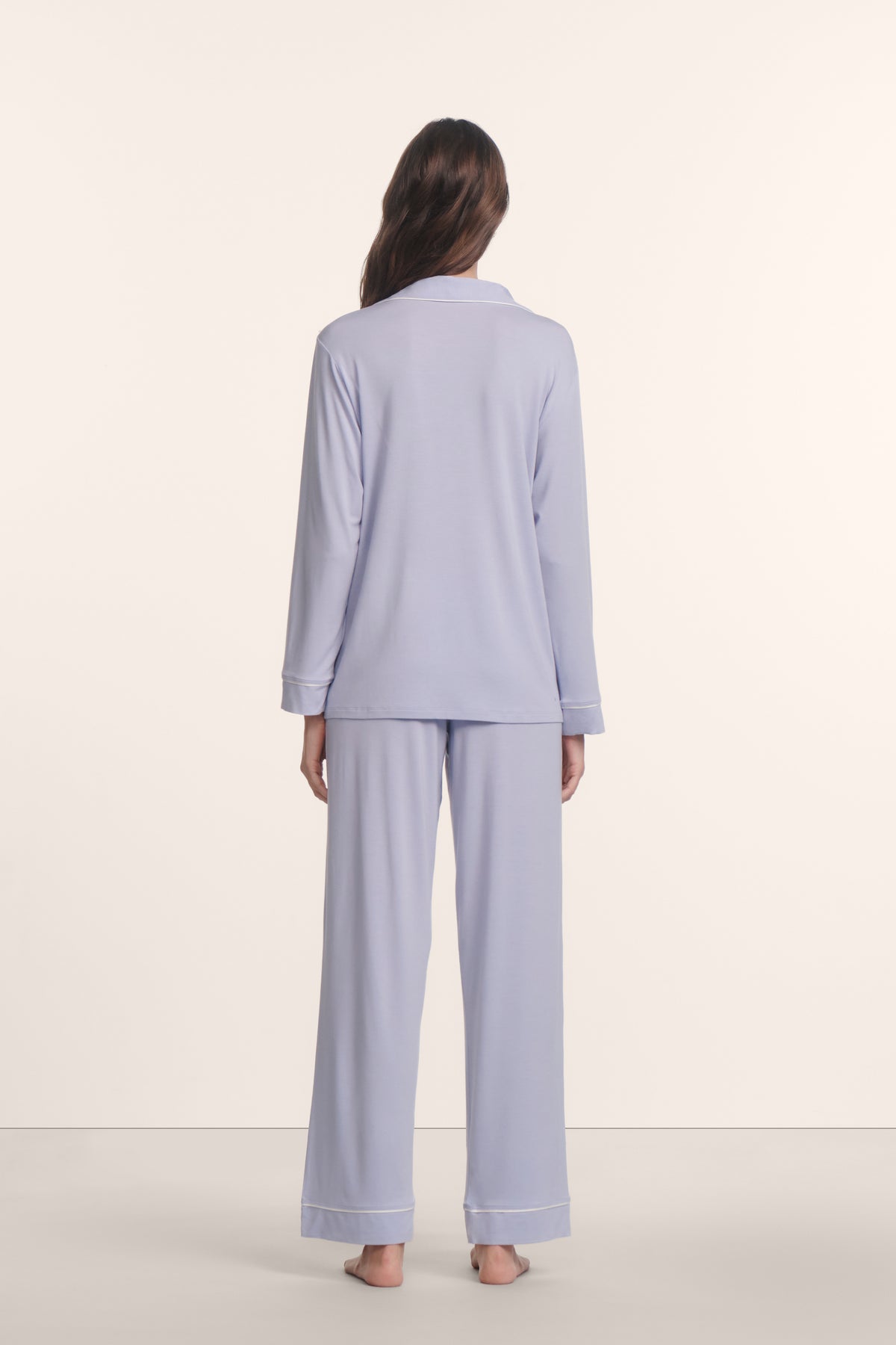 Gisele Long PJ Set in Lavender Dusk/Ivory