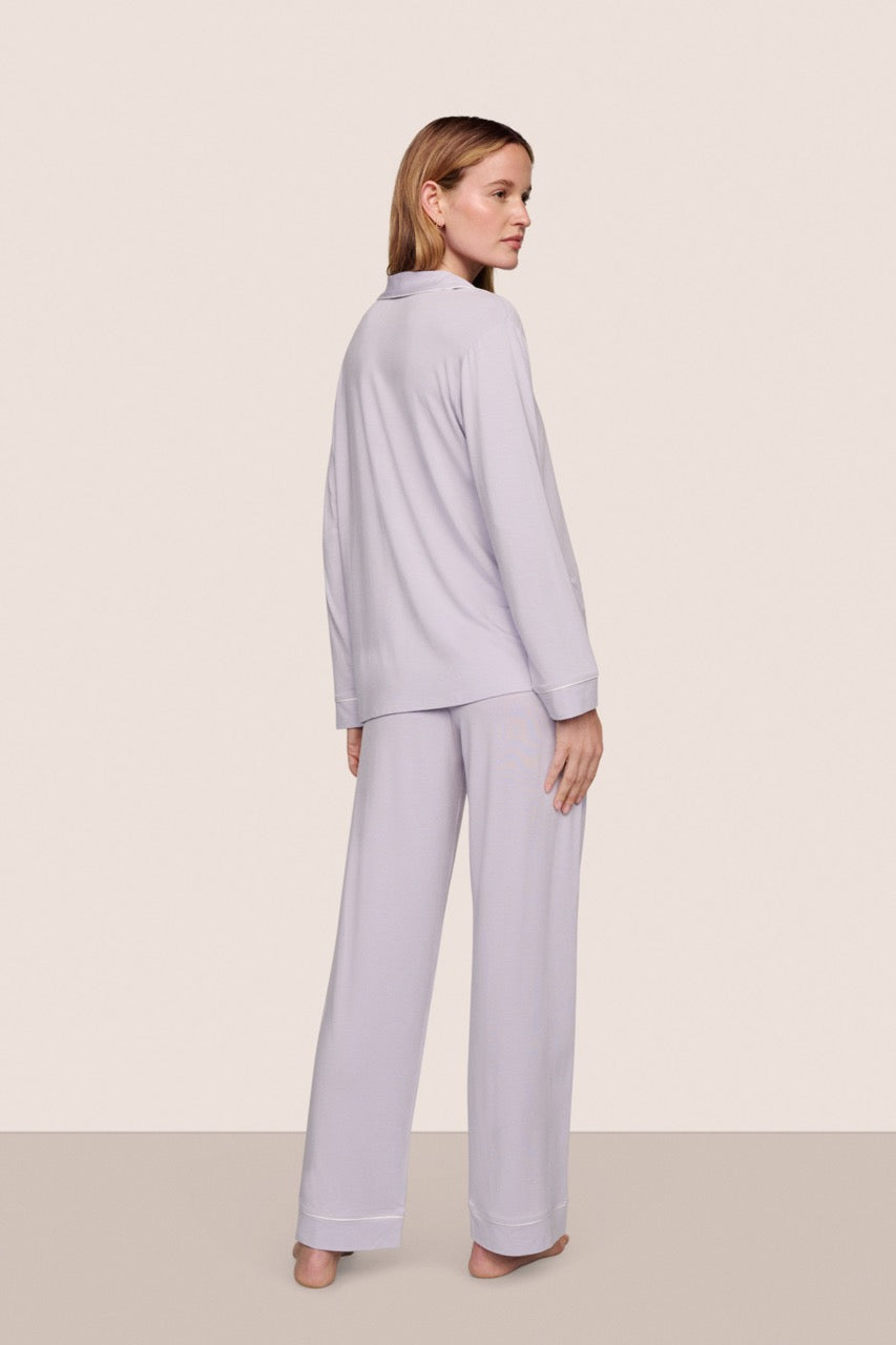 Gisele Long PJ Set in Thristle/Ivory