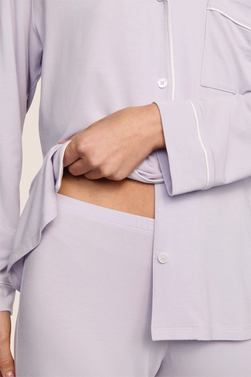 Gisele Long PJ Set in Thristle/Ivory