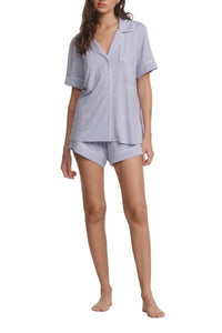 Gisele Relaxed Short PJ in Lavender Dusk/Ivory