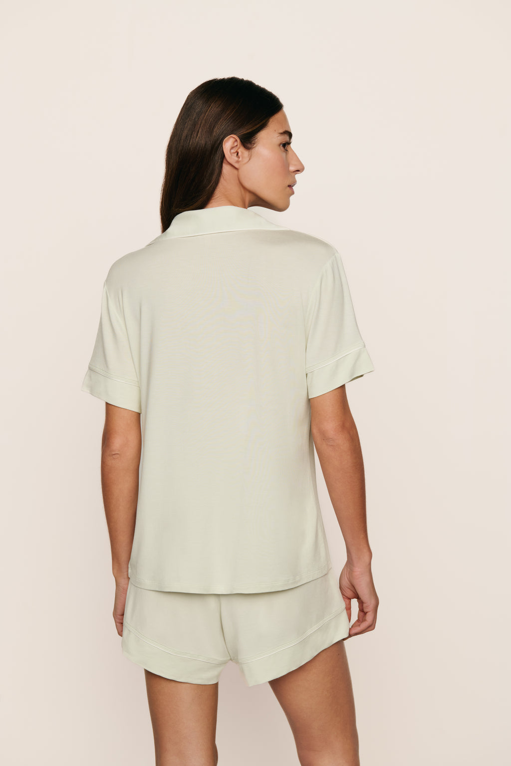 Gisele Relaxed Short PJ in Seafoam/Ivory