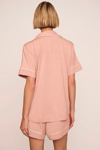 Gisele Relaxed Short PJ Set in Velvet Pink & Ivory