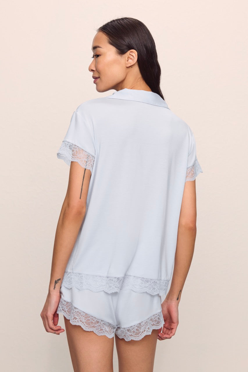 Malou Short PJ Set in Ice Blue