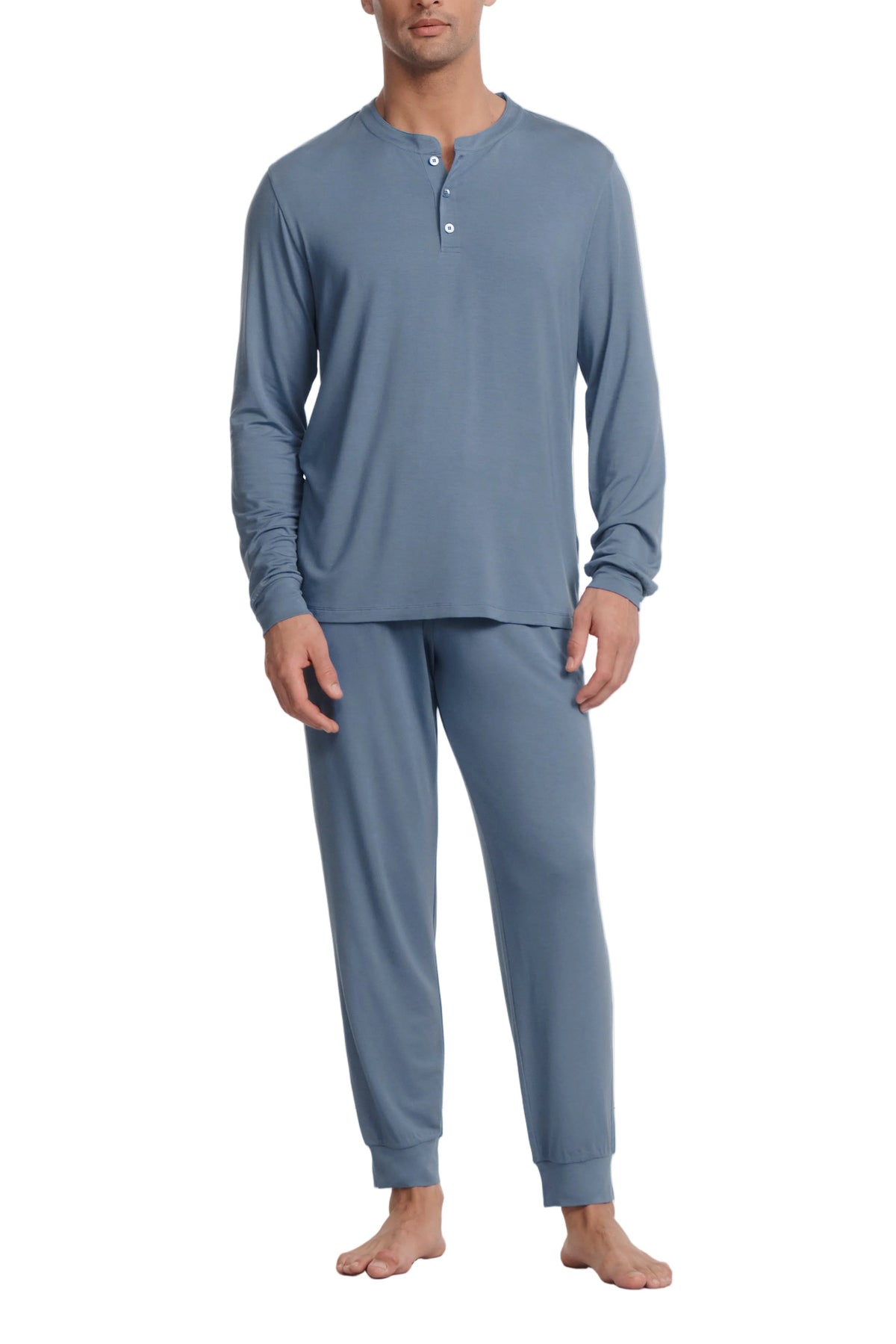 Henry Long PJ Set in Slate Blue