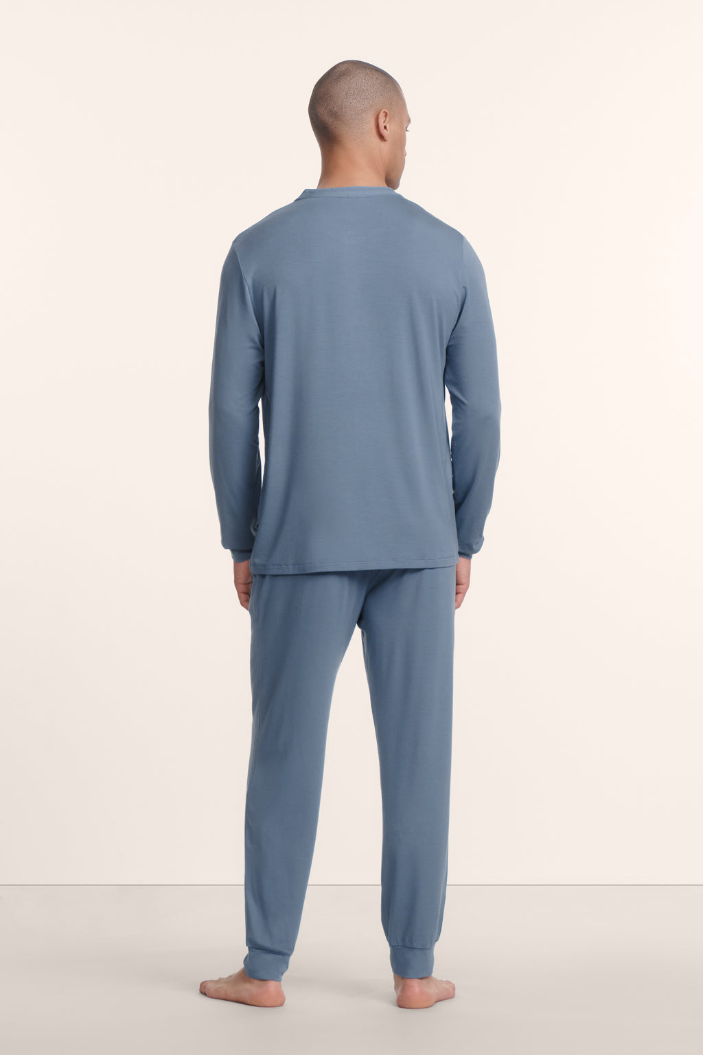 Henry Long PJ Set in Slate Blue